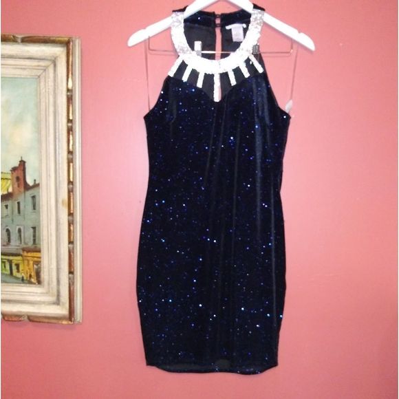 Sparkle Blue Dress - Picture 1 of 7
